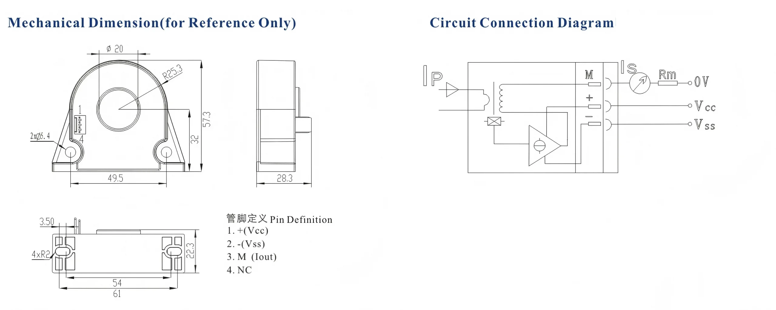 BB05 series closed loop Hall current sensor for accurate current measurement