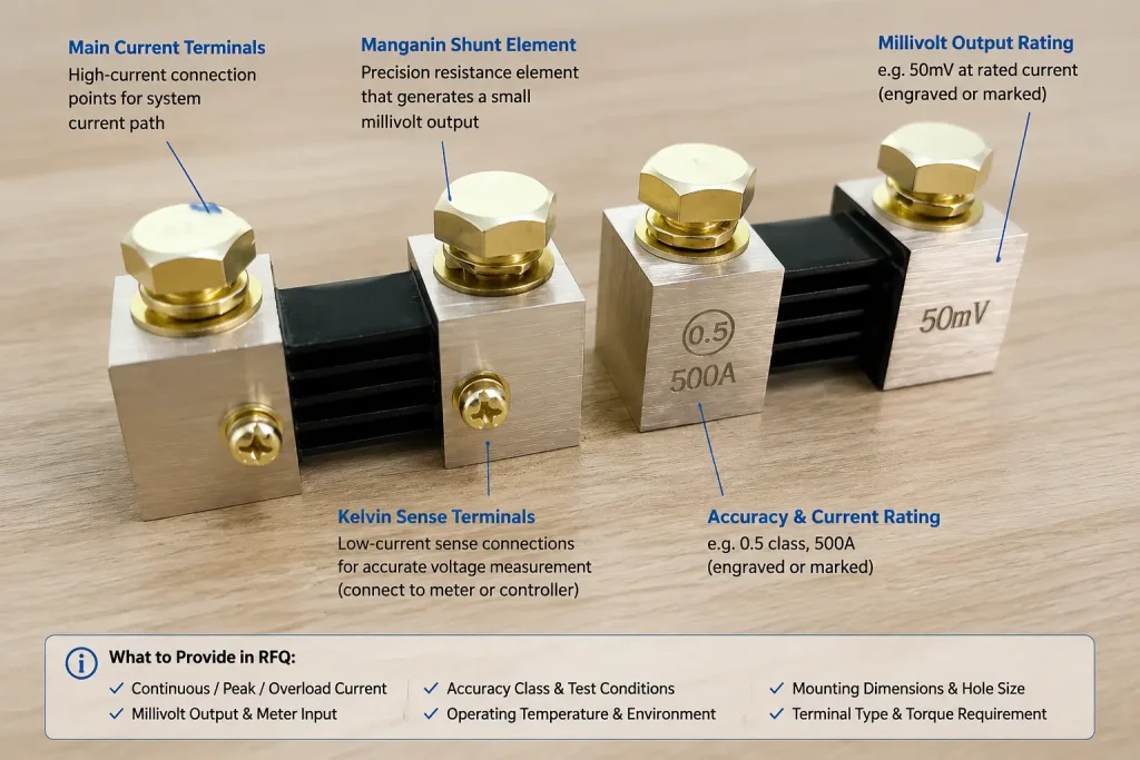 Key DC Shunt Parameters for RFQ Preparation