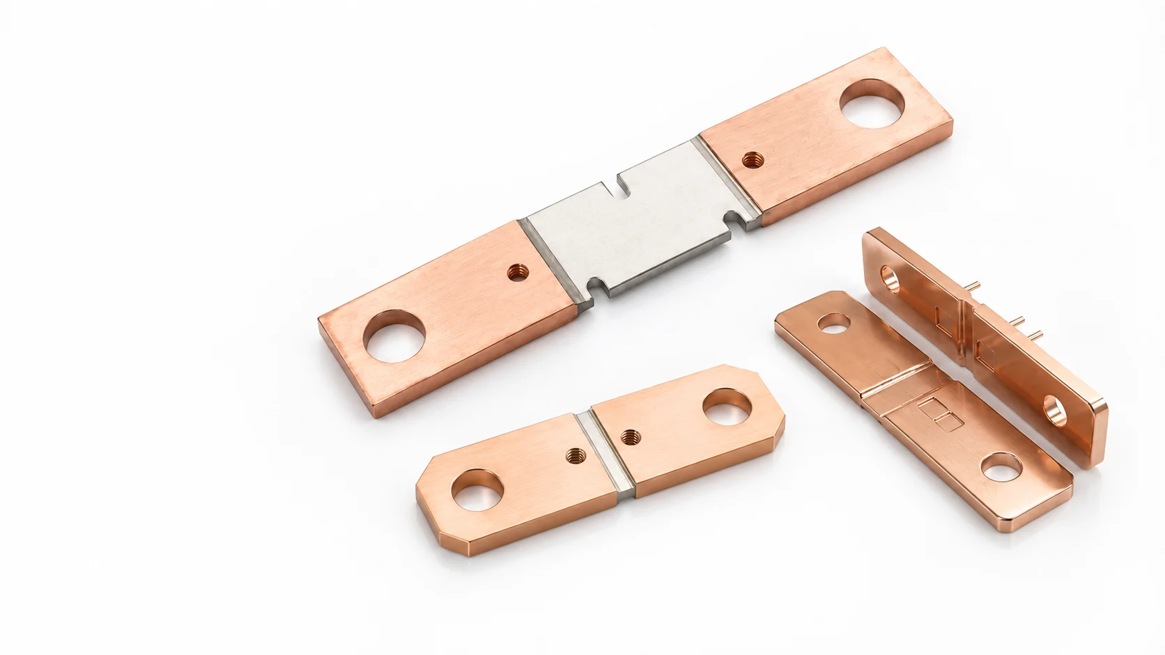 Electron beam welded shunt resistor for low-resistance current sensing